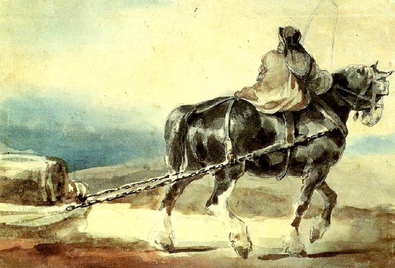 charles emile callande le cheval de halage France oil painting art